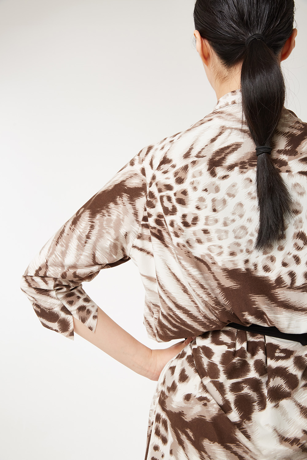 Brown Leopard Jersey Jacket