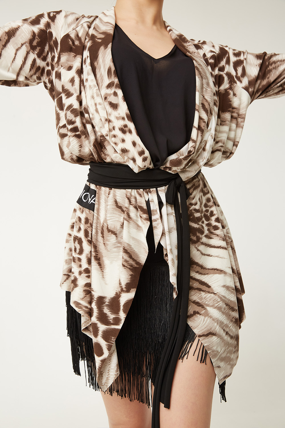 Brown Leopard Jersey Jacket