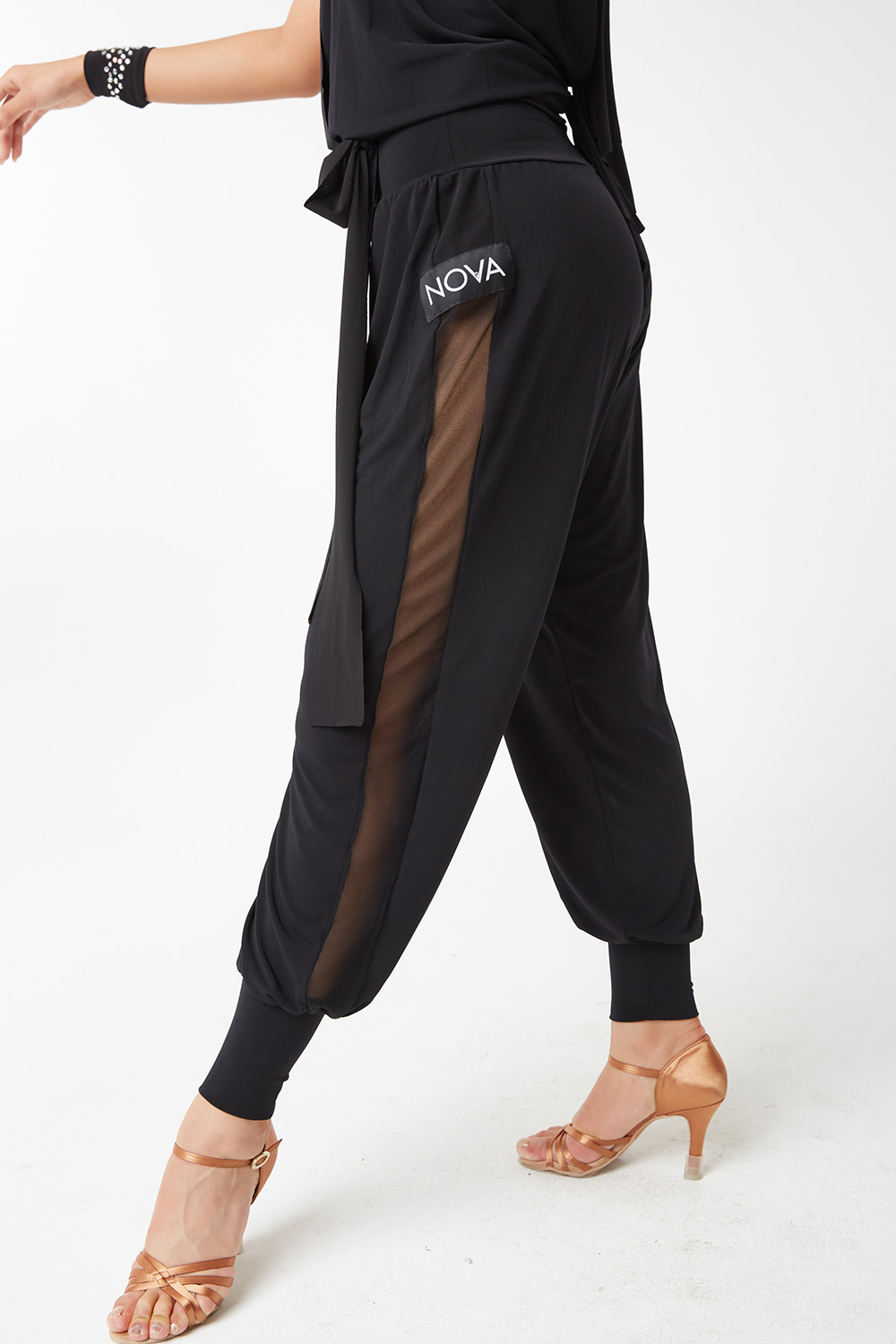 Black Jogger Pants with Built-in Drawstrings