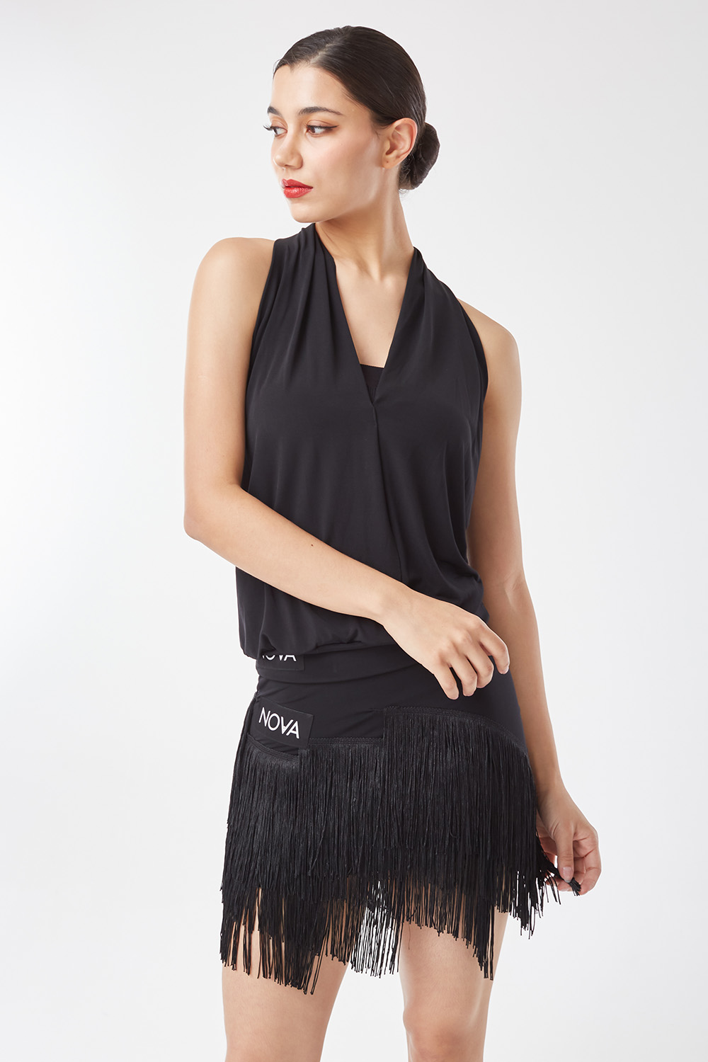 Black Fringe Skirt