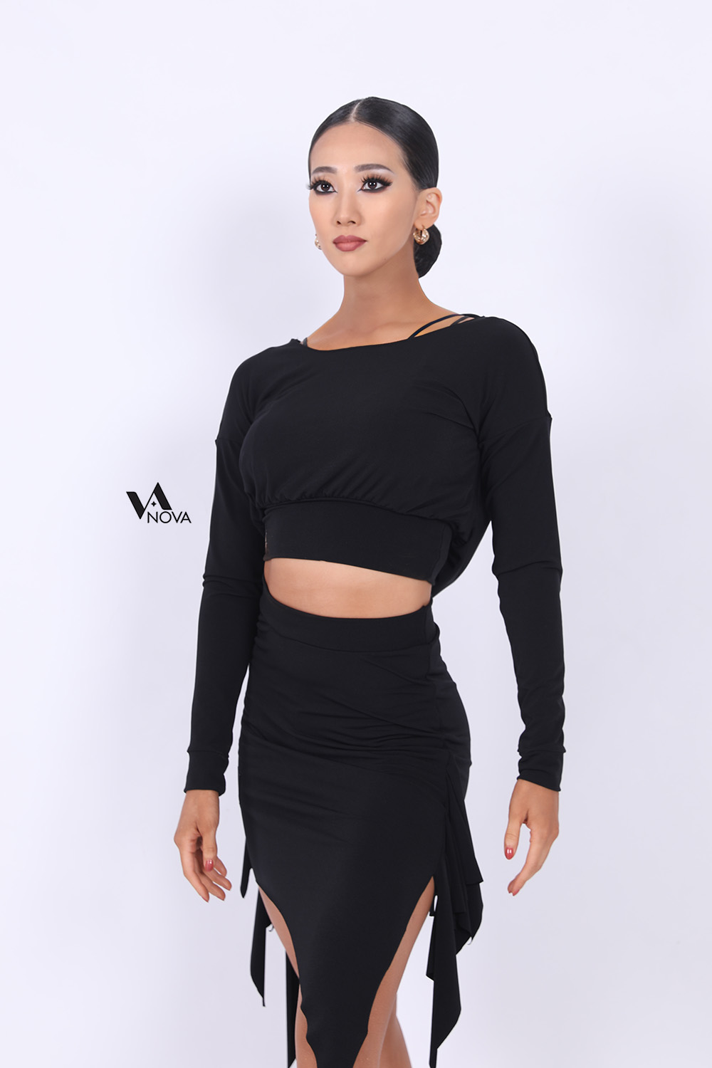 Black Ruffle Skirt